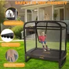 Trampoline for Kids Trampoline 6FT with Swing & Basketball Hoop - Rectangle Indoor ASTM Baby Recreational Small Trampoline 3