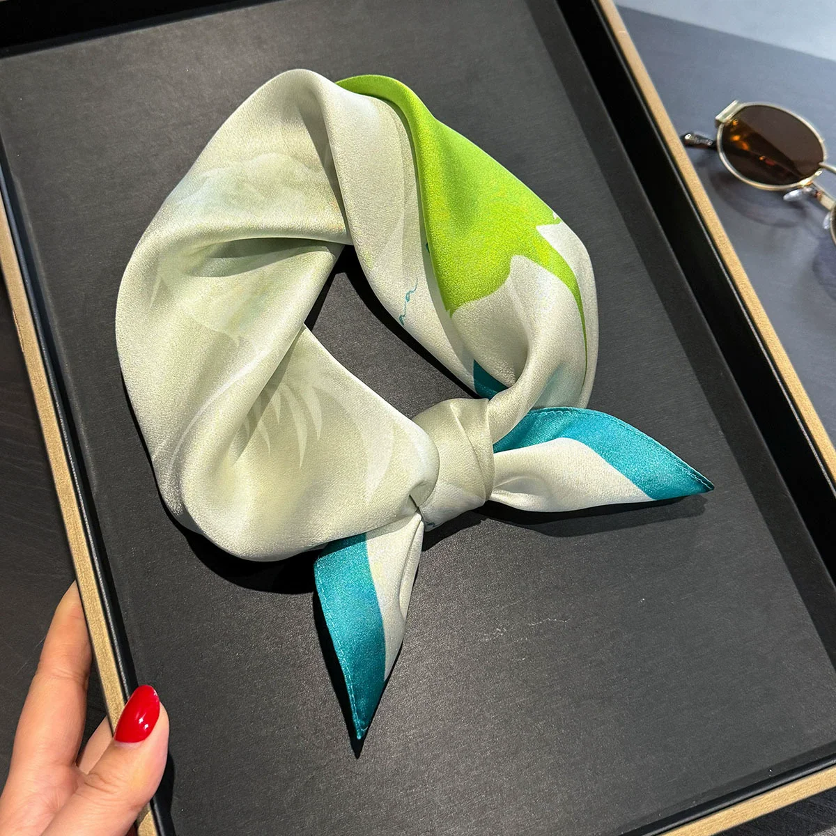 100% Silk Bandana Scarf – Luxury Square Neckerchief