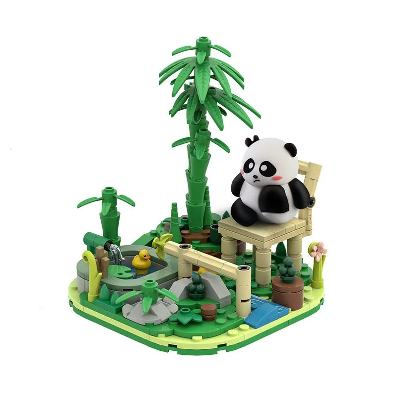 thumbnail image 1 of MOC City Lindo Panda Bosque de Bambú Modelo Kits Bloques de Construcción DIY Adorable Animal Ensamblar Ladrillos Juguetes Para Niños Regalo de Navidad, 1 of 4
