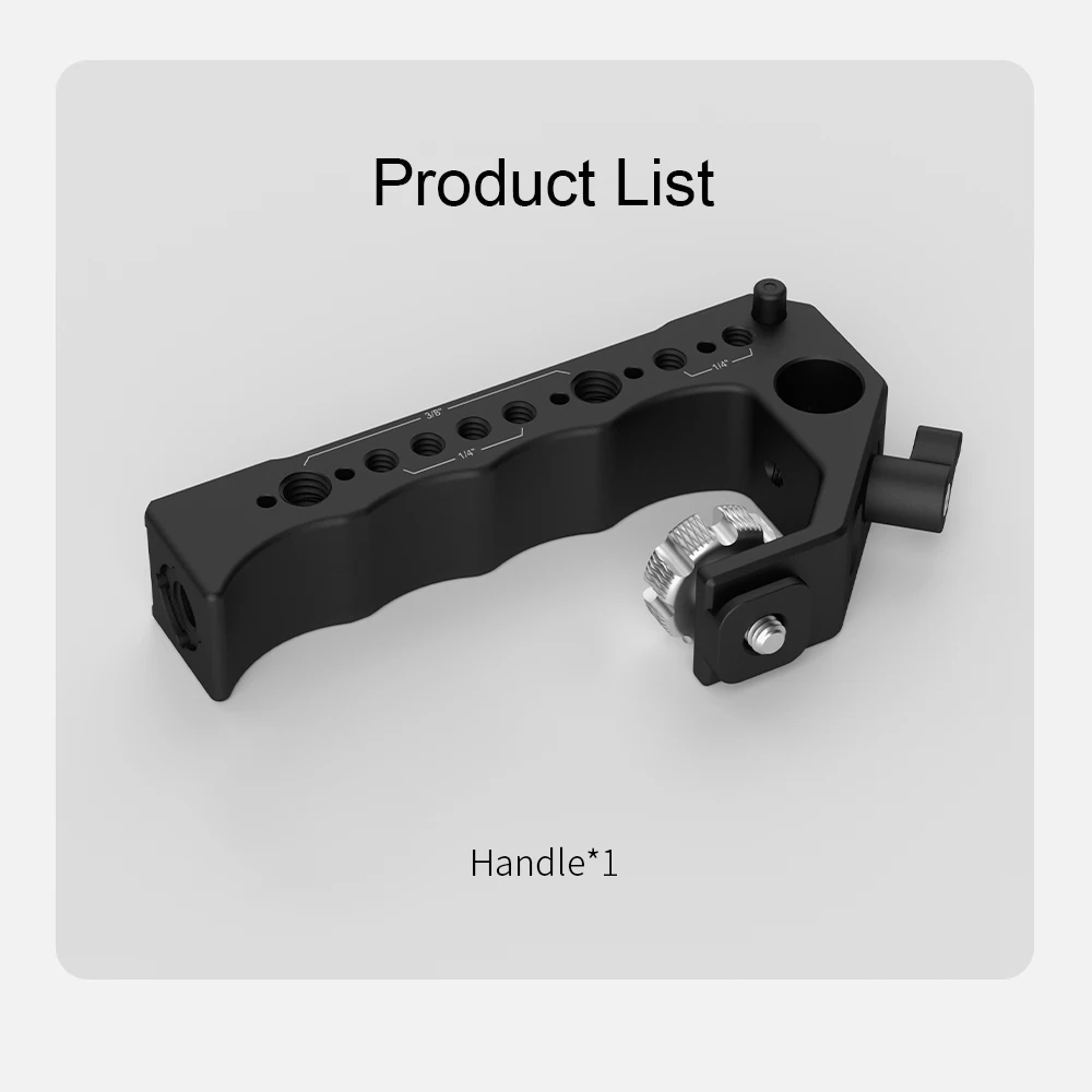 Universal DSLR Handheld Cold Shoe Holder Camera Cage Top Handle with 3/8"&1/4" S