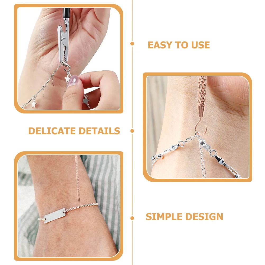 ChangWanna Gancio per braccialetto – grazioso aiuto per braccialetti da indossare, facile da indossare con gioielli, aiuto per il fissaggio di braccialetti in metallo, per anziani