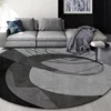 Modern Geometric Round Carpet Living Room Grey Luxury Decoration Home Bedroom Soft Rugs Lounge Coffee Tables Non-slip Floor Mats 1