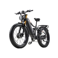BURCHDA nouveau HC26 2000W 55 KM/H double moteurs vélo électrique 48V30AH batterie au Lithium 26 pouces 4.0 Fatbike vélo électrique pour adultes 8