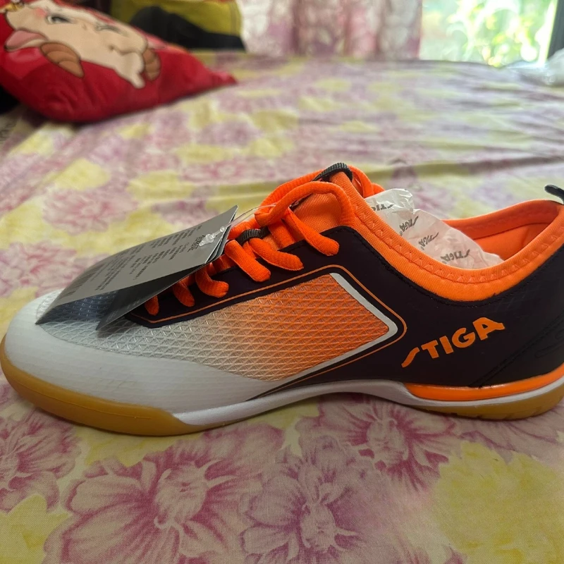 Professional Table Tennis Shoe For Unisex Orange Blue Indoor Court Shoes Men Women Athletic Shoe Hard-Wearing Badminton Sneakers