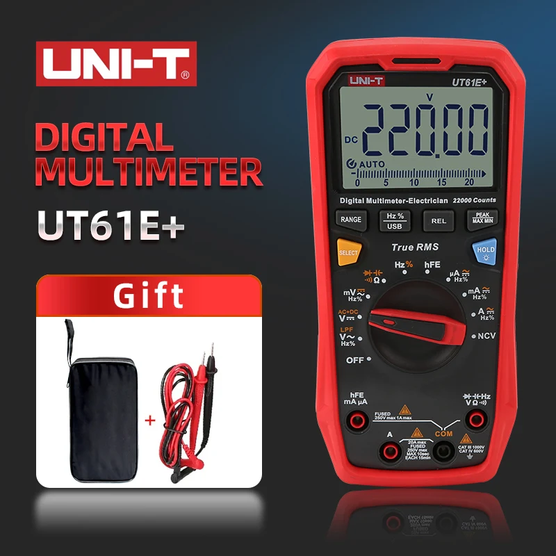 UNI-T-UT61B-UT61E-UT61D-Handheld-Professional-Digital-Multimeter-Tester ...