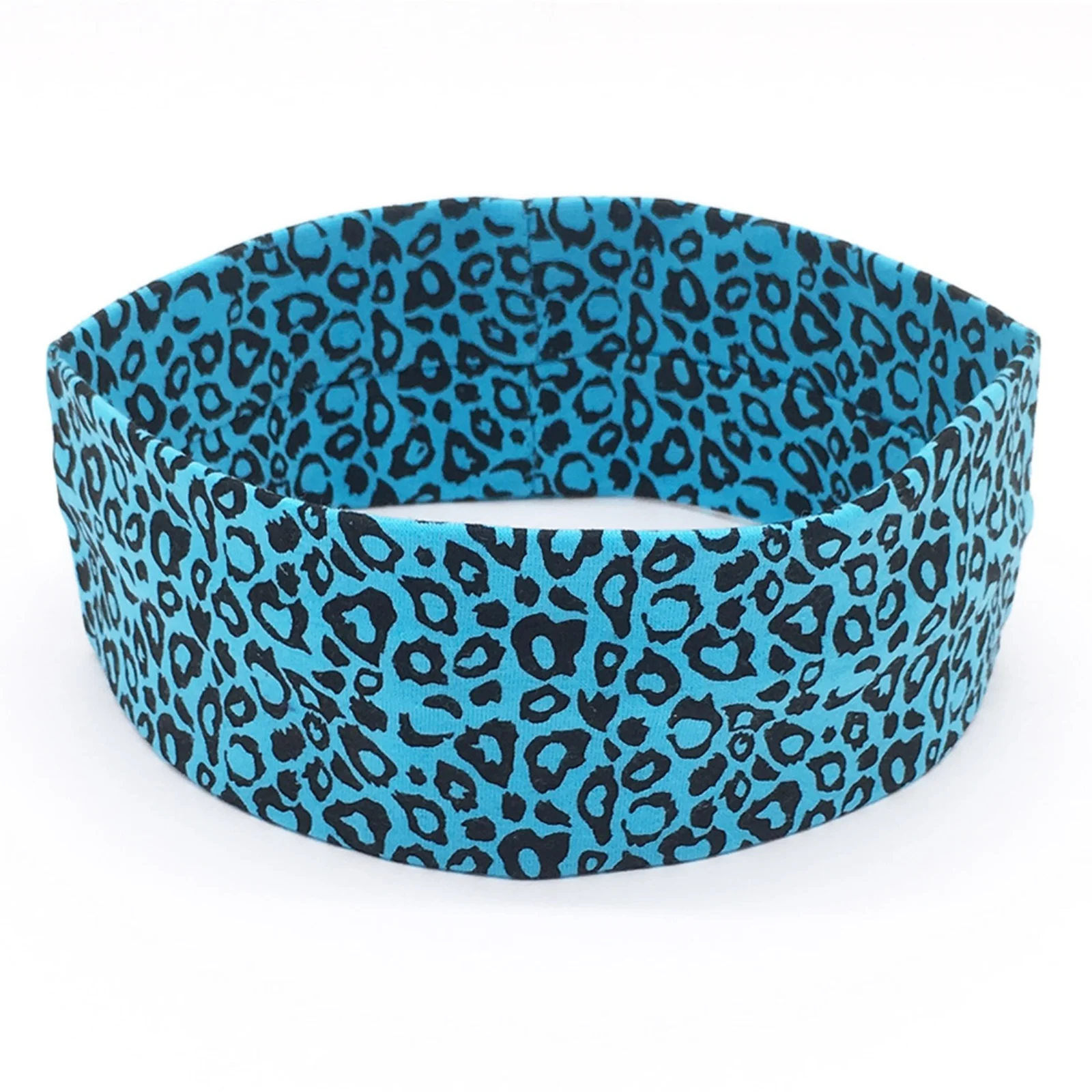 1PC Leopard Print Sports Yoga Headband, Elastic Non - Slip Sweat - Absorbent Headwrap For Fitness, Workout, Multiple Colors