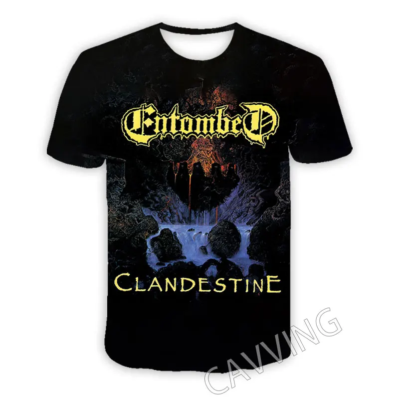 CAVVING 3D Printed  Entombed  Rock  Casual T-shirts  Hip Hop T Shirts Harajuku Styles Tops Clothing for Men/women