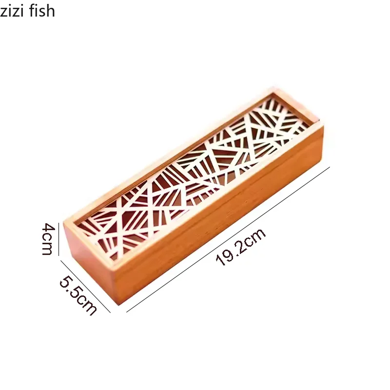 Creative Hollowed Out Wooden Sushi Plate Afternoon Tea Dessert Dim Sum Plate Molecular Food Display Dry Ice Wooden Box