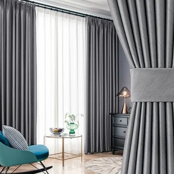 Thickened Shading Insulation Living Room Curtains Home Bedroom Curtain for Living Room Modern American Luxury Drapes 암막커튼 Шторы