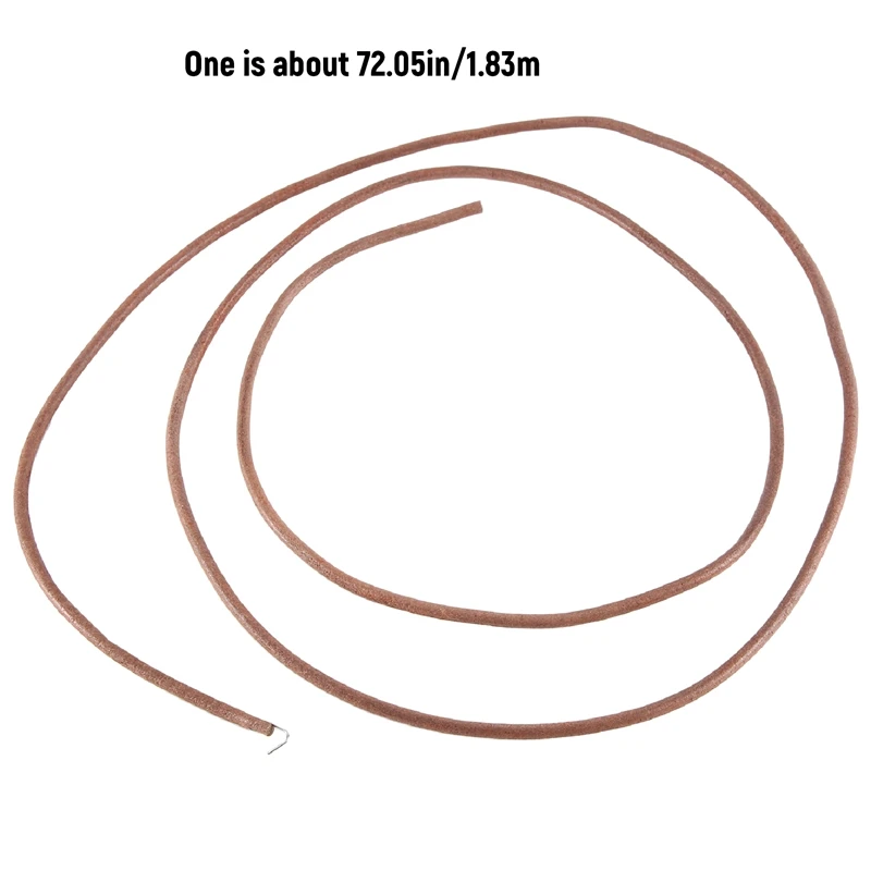 10Pcs Flat Leather Strip Cord Braiding String 0.5Mm Dark Brown Espresso Sewing Machine Belt Parts