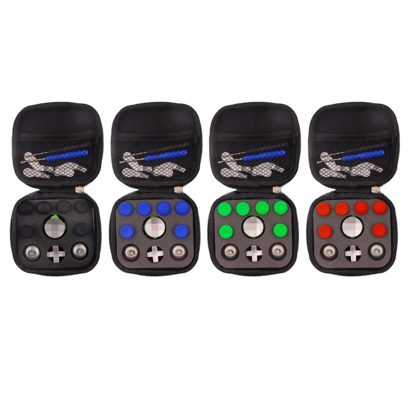 

18Pcs/set Replace Buttons Set Different Metal Analog Stick Paddles D-Pads with EVA Bag for XB OneElite Controller P9JB