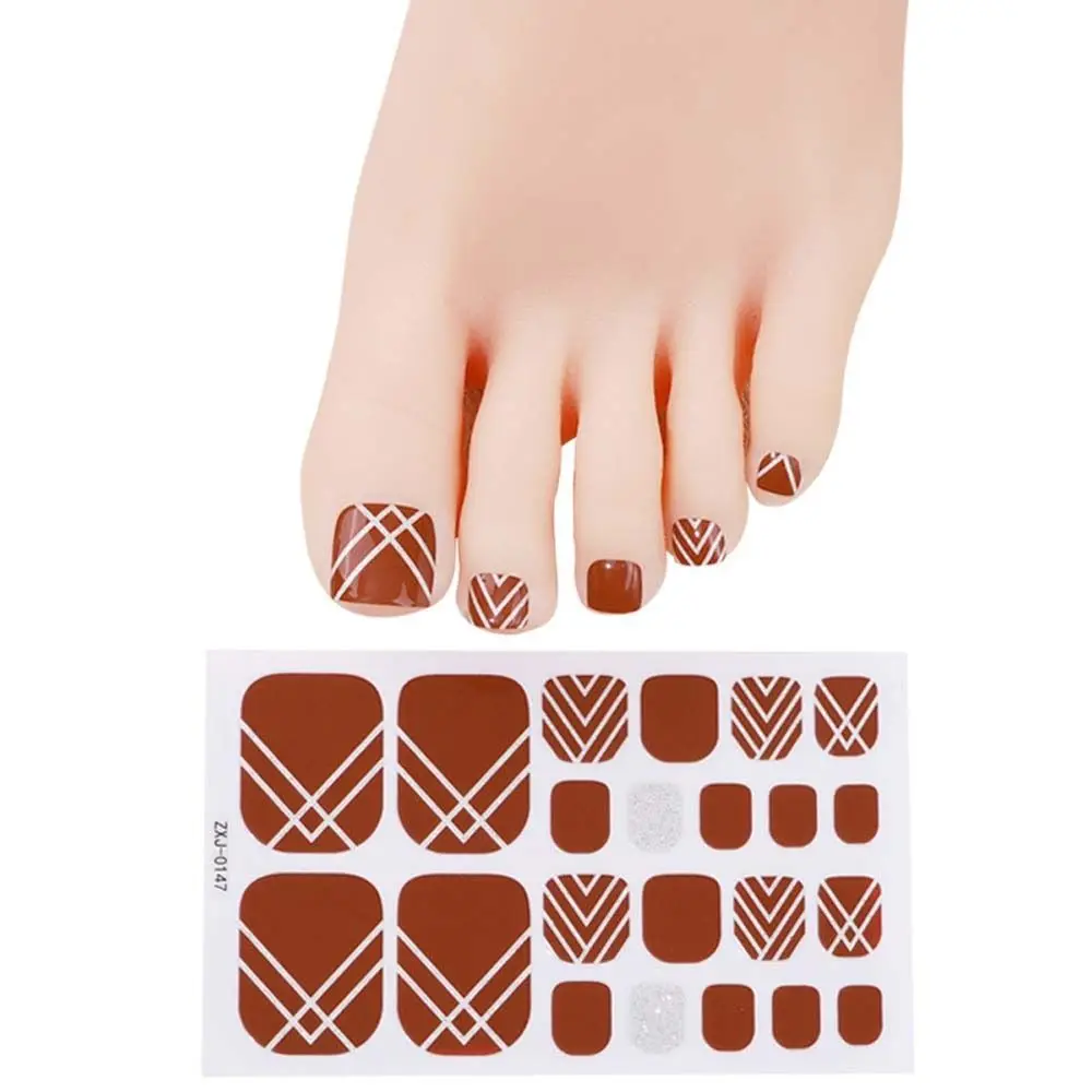

DIY Nail Art Tip Toe Nail Wraps Adhesive Foil Stickers Short Nails Patch Toenails Decals Toe Nail Stickers Full Cover Toenails