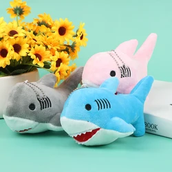 Muñeco de peluche de tiburón pequeño, accesorio de peluche de tamaño 12CM y 16CM, llavero de regalo