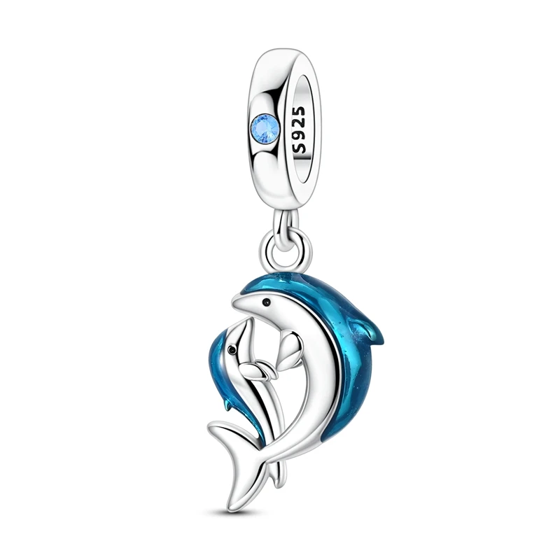 925 Sterling Silber Sommer Charms Perlen Krabbe Schildkröte Oktopus Muschel Anhänger Passend für Original Armband für Frauen DIY Schmuck Geschenk – Detail 19