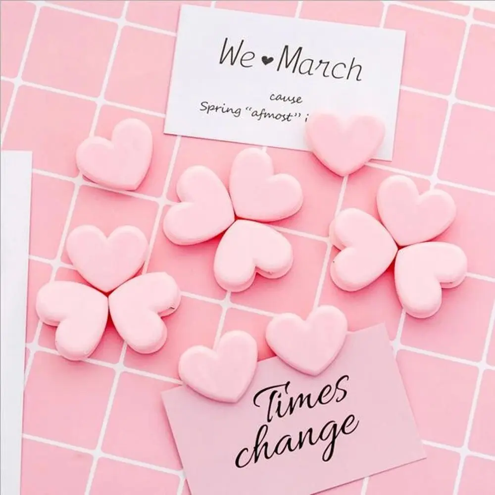 

School Stationery Index Clamp Page Holder Decorative Clips Paper Clip Pink Heart Clip Binder Clips Snacks Sealing Clip