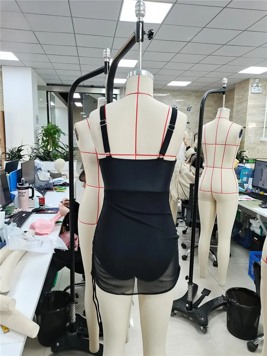 Women Bodysuit Swimdress Bathing Suit Patchwork/Solid Color Sleeveless One_piece Swimsuits for women