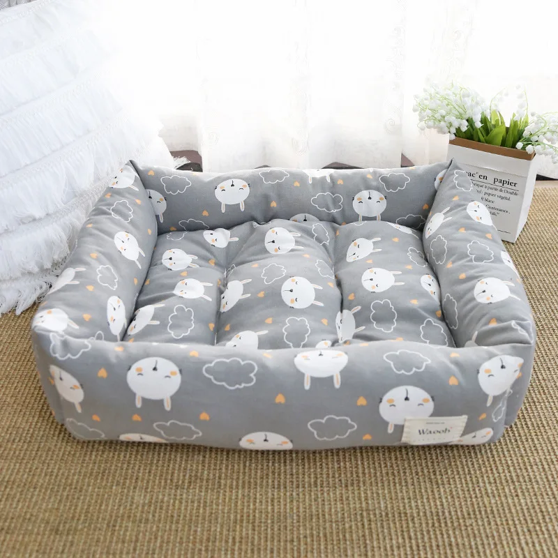 Canapé-lit pour chien Matelas lavable pour animaux de compagnie Lit  rectangulaire chaud confortable pour chiens et chats moyens et grands  animaux de compagnie