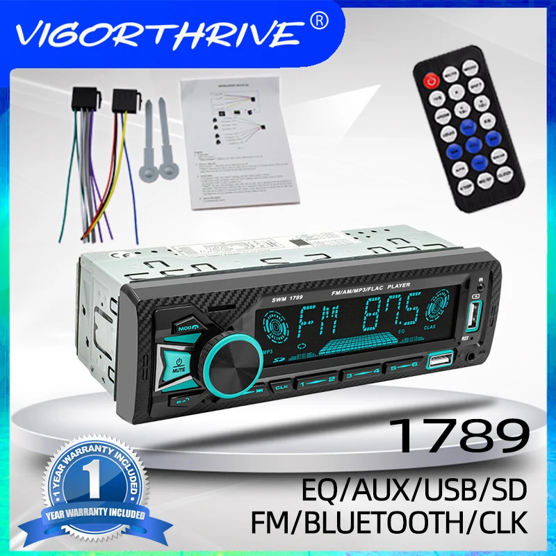 

Автомагнитола 1 Din с функцией копирования звука, BT, FM, USB, TF, AUX, Bluetooth, AI, голосовым управлением, смартфоном, мультимедийным проигрывателем с управлением через приложение, 60 Вт * 4, 12 В