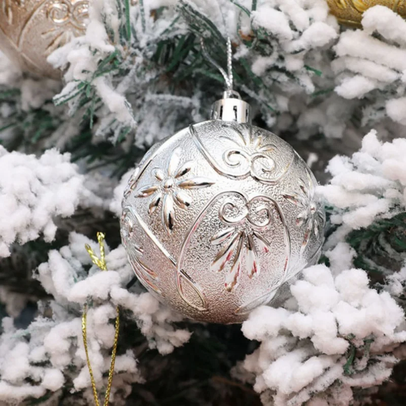 Description Picture 6 of item6PCS Christmas Ball Christmas Tree Decorations 6cm Xmas Tree Ornaments Hanging Pendants 2025 New Year Gift Navidad Xmas Ball