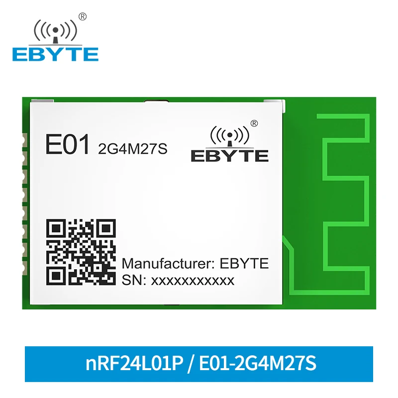 

Wireless rf Module EBYTE E01-2G4M27S Spi IOT nRF24L01 PA LNA 2.4GHz 27dBm Long Range Transmitter Receiver Modules PCB Antenna