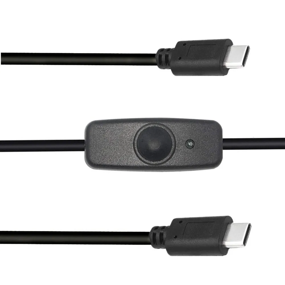 Cavo USB C A USB Con Pulsante On/Off LED - Prolunga 1,5m - Trasmissione Dati E Ricarica (Confezione Da 2)