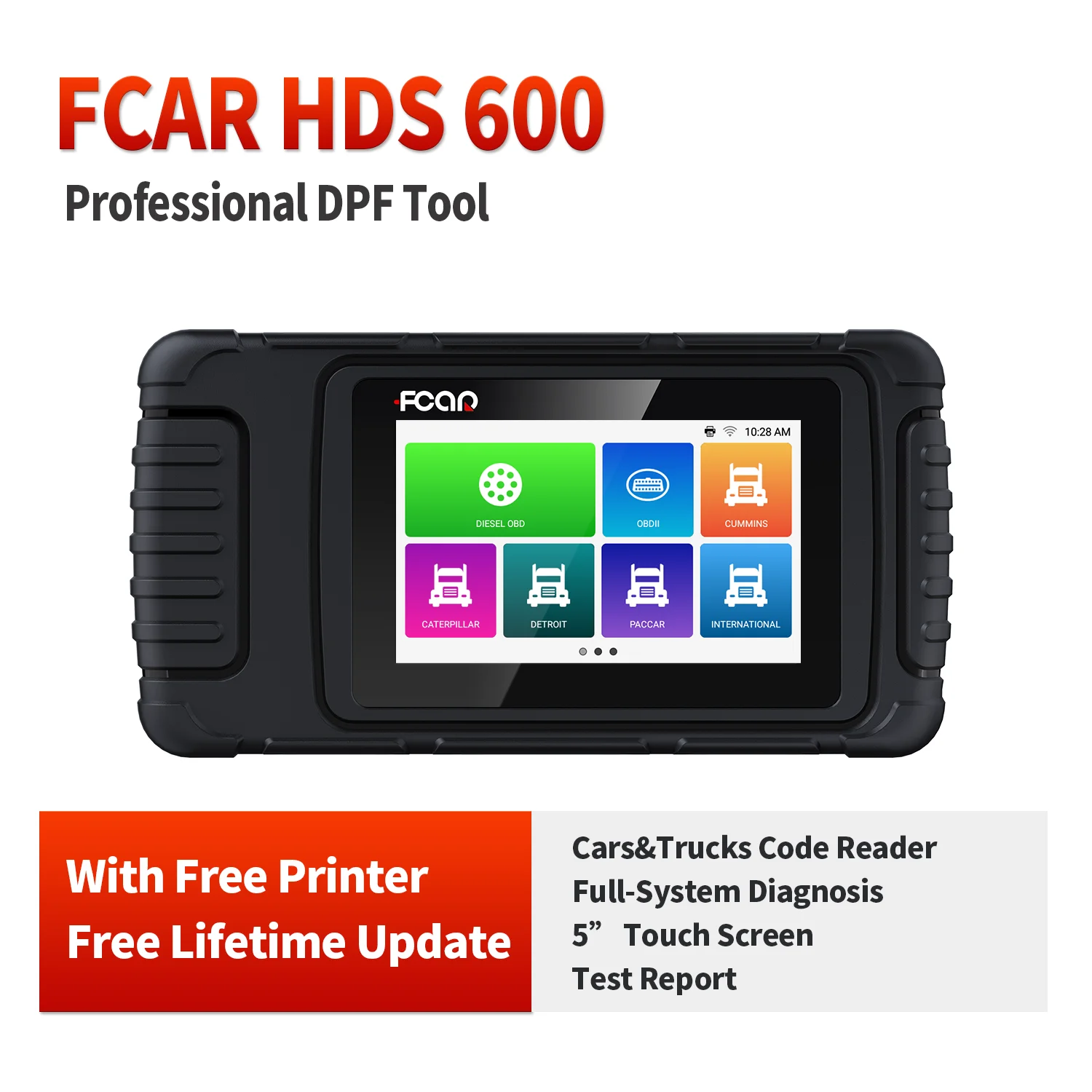 auto inspection equipment 2022 Fcar HDS 600 Auto Truck Diagnostic Tools DPF Reset ECU Programming Code Reader OBD2 Scanner for All Cars 12V 24V Diesel car inspection equipment