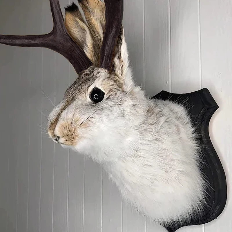 

Antler Rabbit Wall Decoration Easter Deer Head Wall Hangings Beautiful Simulation Of False Rabbit Decoration Family Living Room