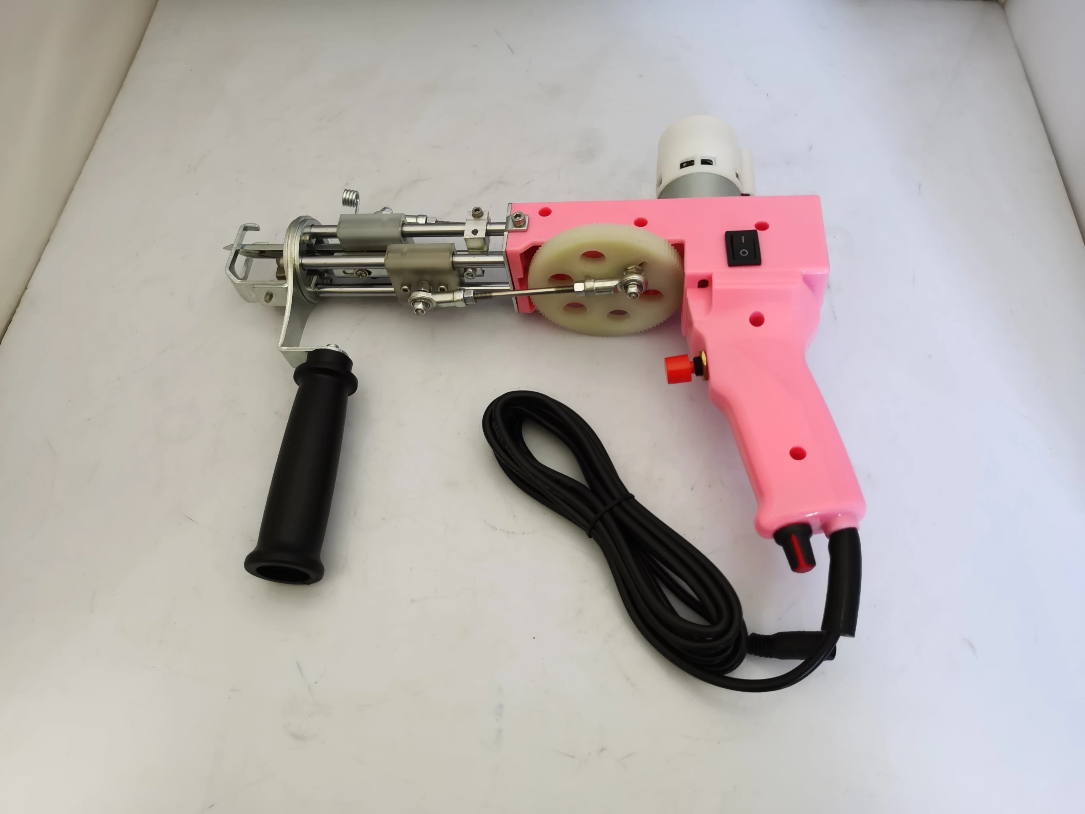 Pink 100-240V Electric Portable Cut Pile Carpet Weaving Flocking Adjustable Rug Carpet Tufting Gun Machine TD-01/ Cut Pile