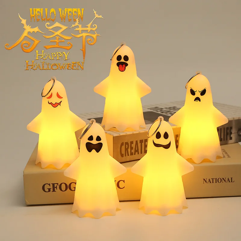 

Halloween Decoration Ghost Lamp Desktop Decoration Halloween Jewelry Electronic Candles Ghost Festival Party Props Pendant