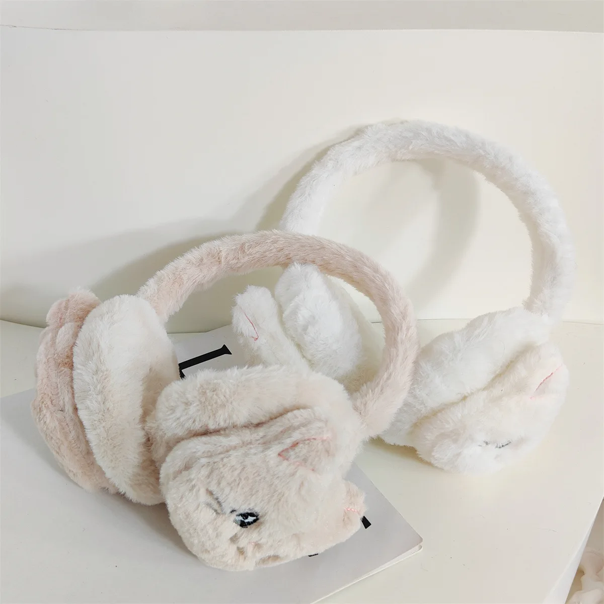 Cartoon Rabbit Winter Warm Earmuffs for Children Girls Plush Thick Soft Ear Cover Ear Protection Warmth Muffs for Women Kids