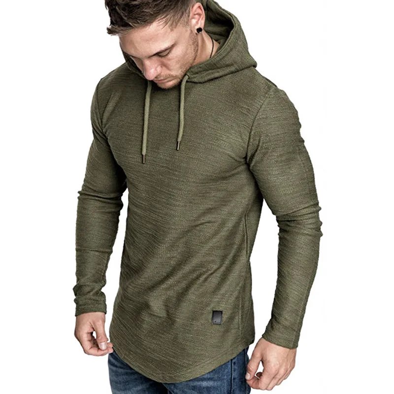 Men's Casual Sweater Autumn and Winter New Fashion Patchwork Jacket Hooded Sweater for Men