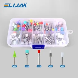 100 - Pack Disposable Dental Polishing Prophy Brushes with Nylon Bristles (100Pcs Kit)