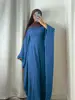Ramadan Eid Soft Crepe Khimar Batwing Abaya Dubai Islam Muslim Modest African Dresses For Women Kaftan Kebaya Robe Femme Musulma