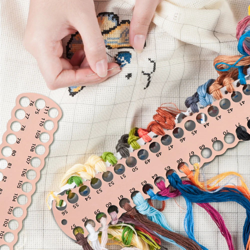 Description Picture 5 of item3pcs Embroidery Floss Organizer Craft Storage Holder 37-Hole Embroidery Thread Organizer PC Winding Board for DIY Sewing Storage