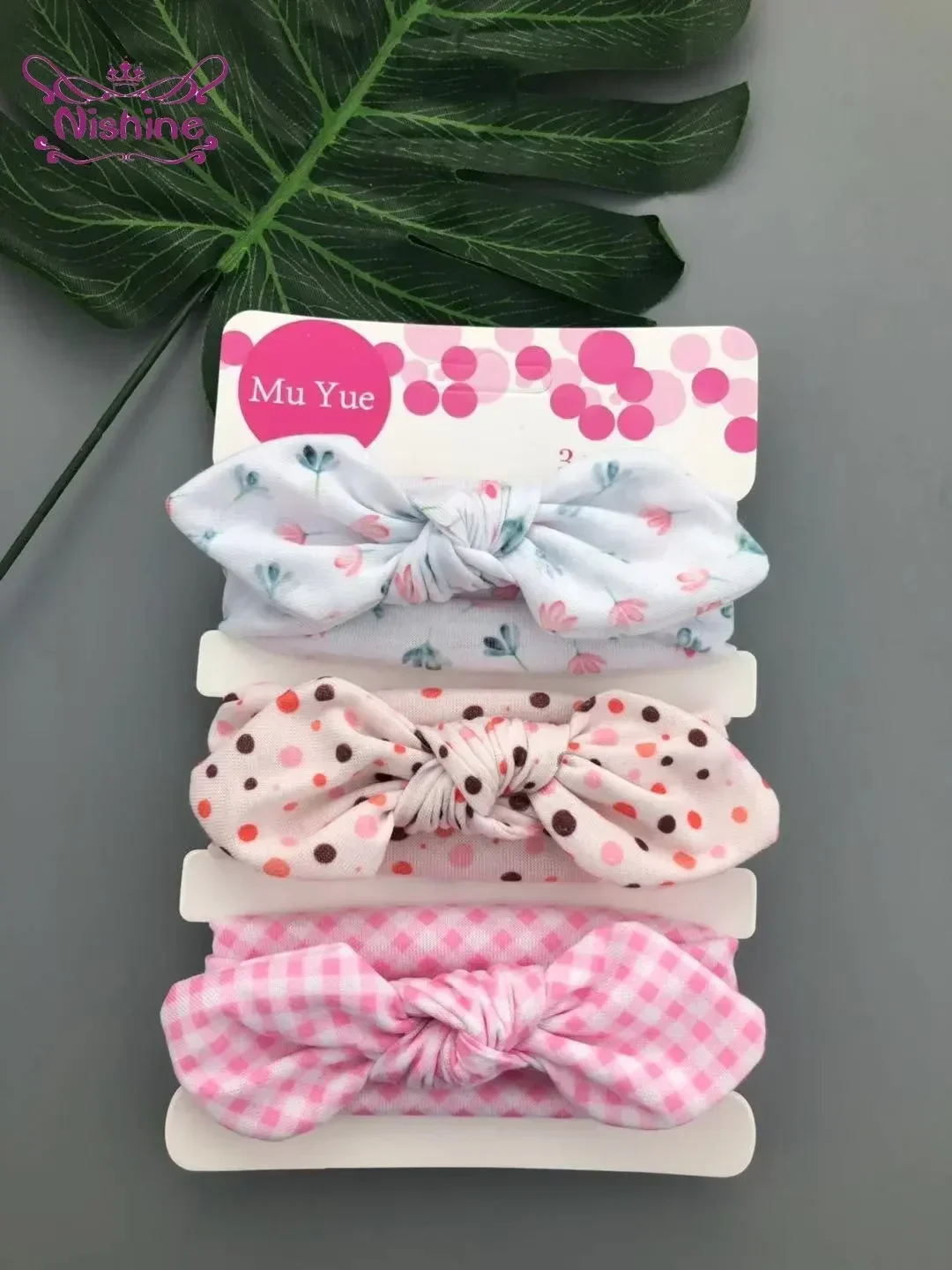 Рисунок 5 - Детские повязки на голову с бантом Nishine 3 шт./лот
