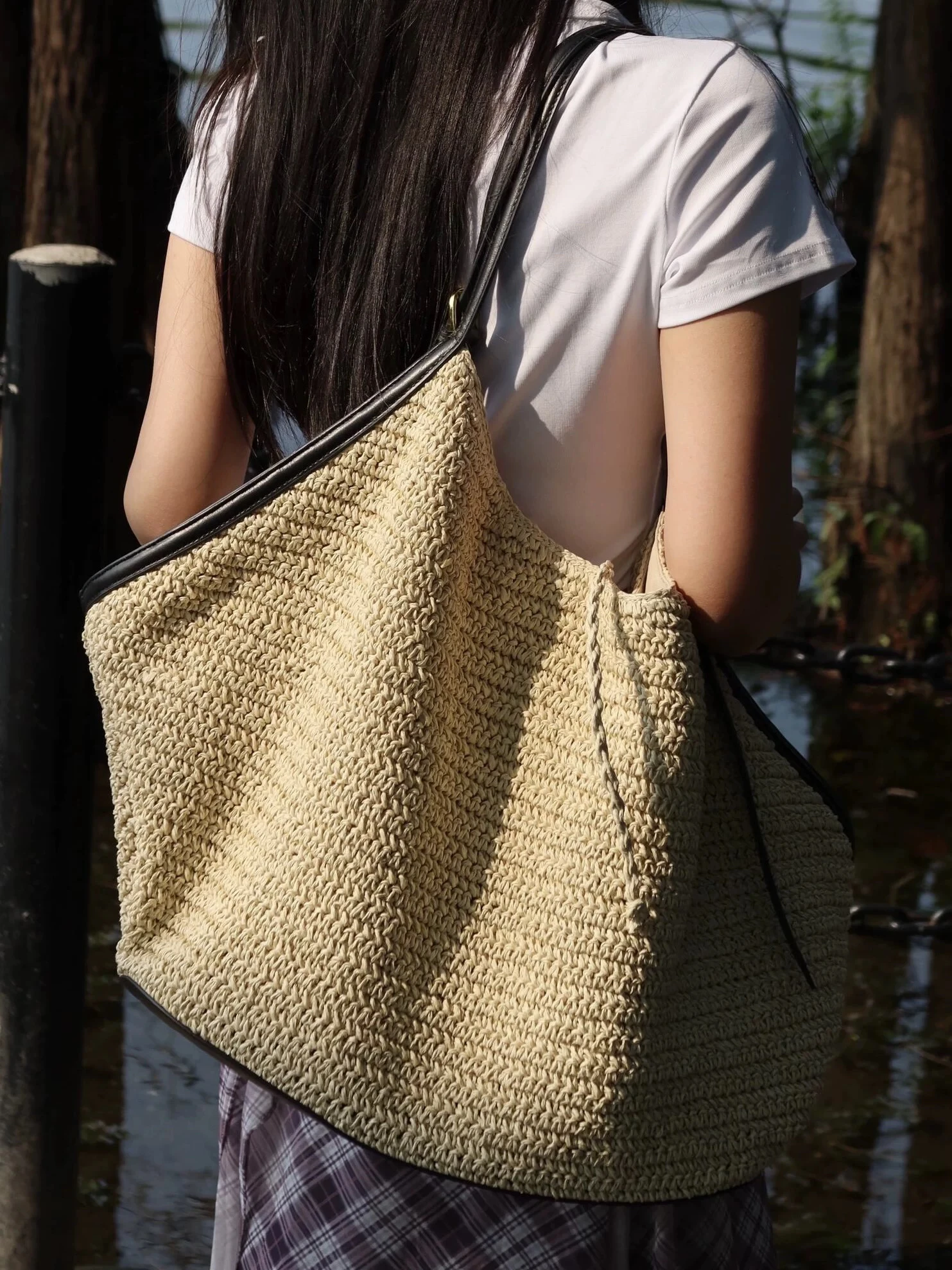 Straw Woven Tote Bags Casual Large Luxury Design Capacity Handbag Beach Shoulder Simple Women's Bag Shopping Summer bolsos