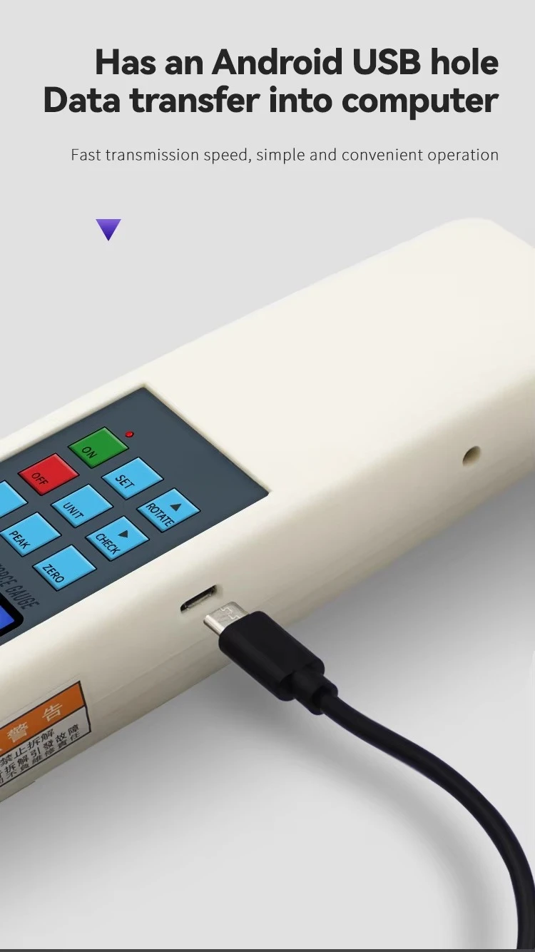 1000N Digital Force Gauge Push Pull Gauge with USB Output 500N Force Meter with