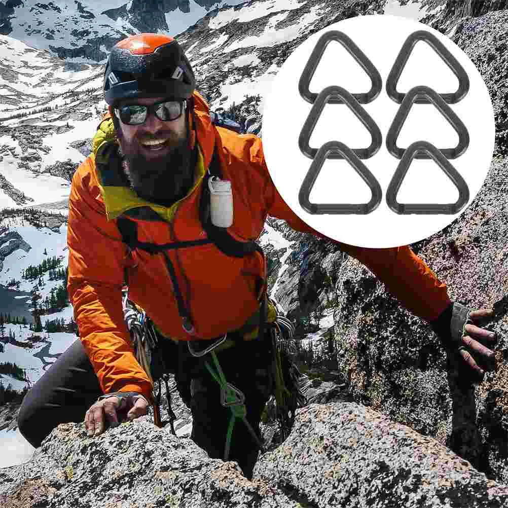 

6 Pcs Hooks Keys Triangle Carabiner Small Miniature Carabiners Heavy Duty Buckle Large Travel