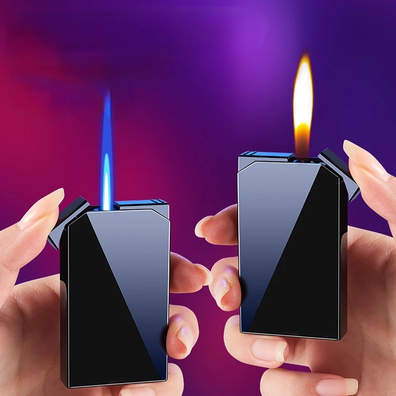 

High end dual flame lighter, windproof gas lighter, outdoor camping igniter