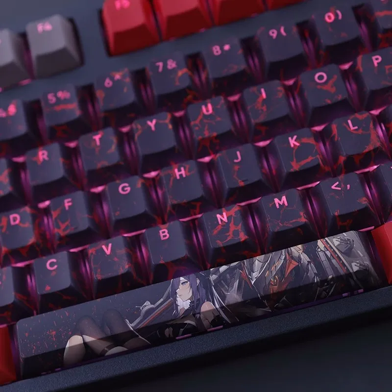 Azur Lane August Von Parsebal Keycap Pbt Dye Subbed Anime Gaming Key Caps Teclado Retroiluminado Ansi 61 87 104 108 Chaves Set - Imagem 5