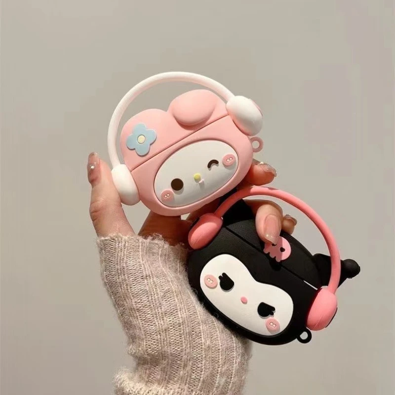 

Cute cartoon 3D Kuromi Melody earphone protective case for AirPods 1/2 Pro, 3, and Pro2 Convenient to carry