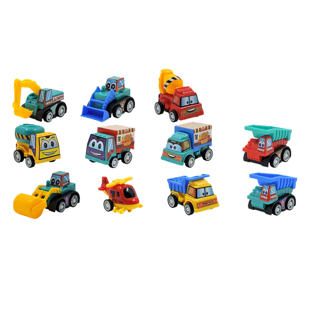 12Pcs Prefilled Easter Eggs Easter Egg Fillers with Engineering Vehicles Inside Easter Basket Stuffers for 3 4 5 6 7 8 Year