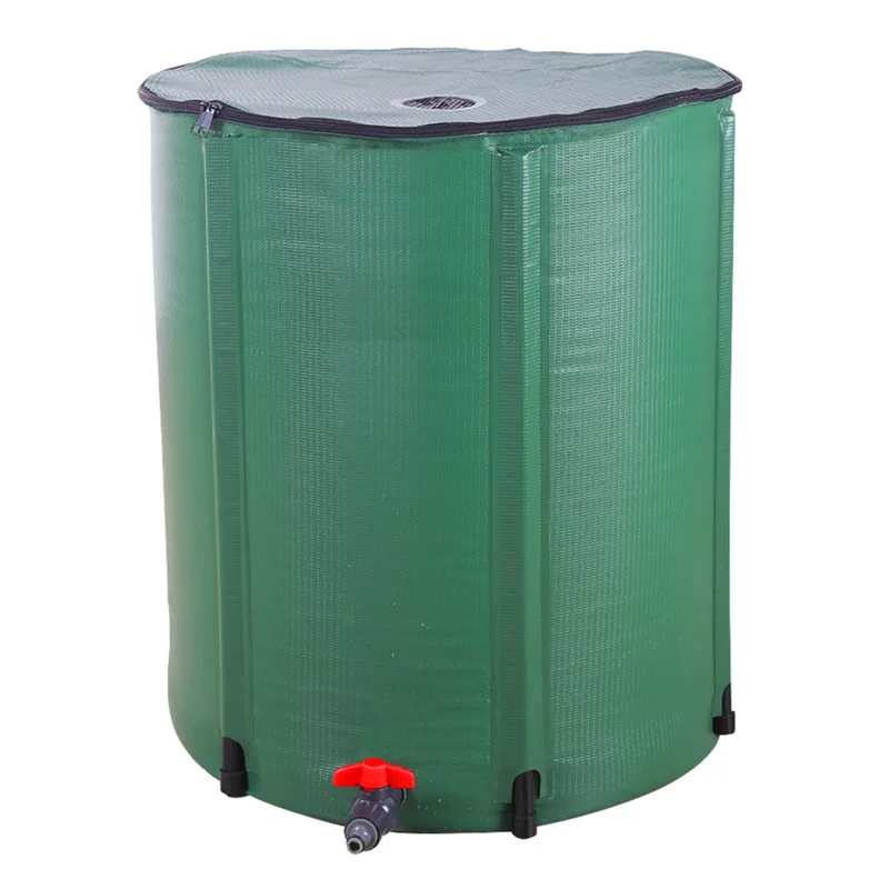 

50 /66 /100 Gallon Rain Barrel collapsible Rainwater Harvest Water Tank Garden PVC Foldable Rain Collection Tank Water Container