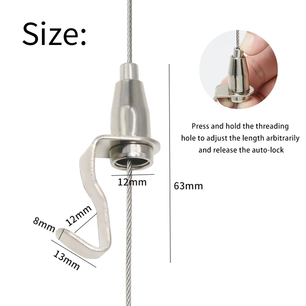 Picture Hanging Hooks Hanging Wire Hanger Frame Kit Steel