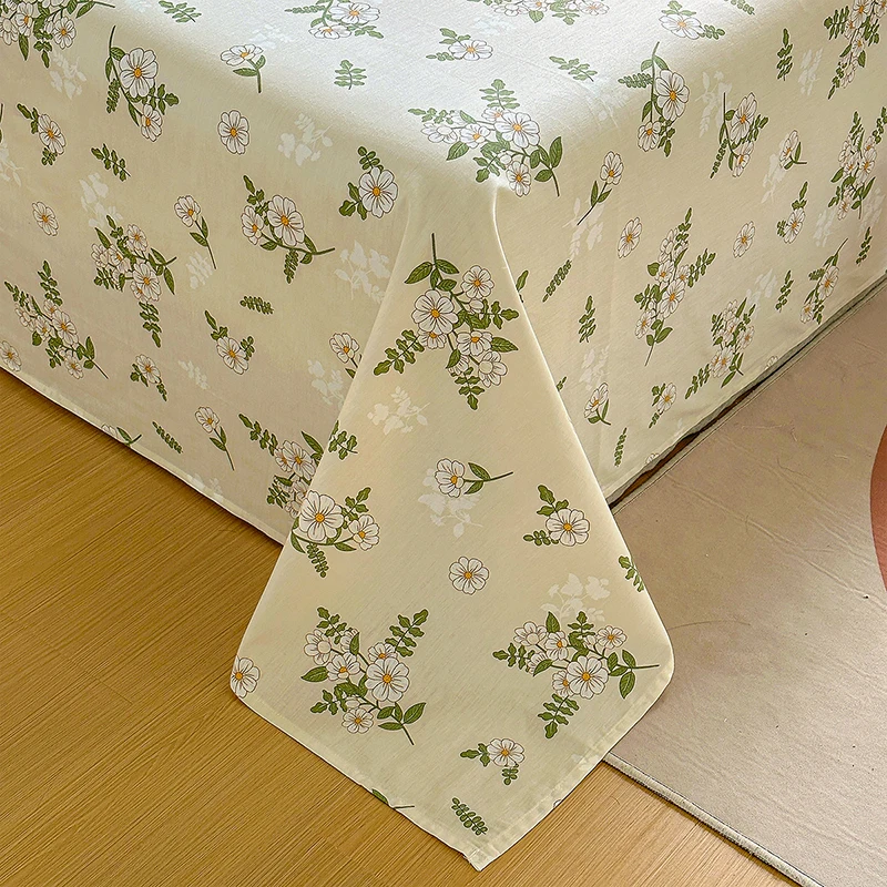 100% Cotton Flat Sheet Floral Style Bedsheet Skin-friendly Bed Linen sabanas para cama Home Bed Flat Sheets (No Pillowcase) 4