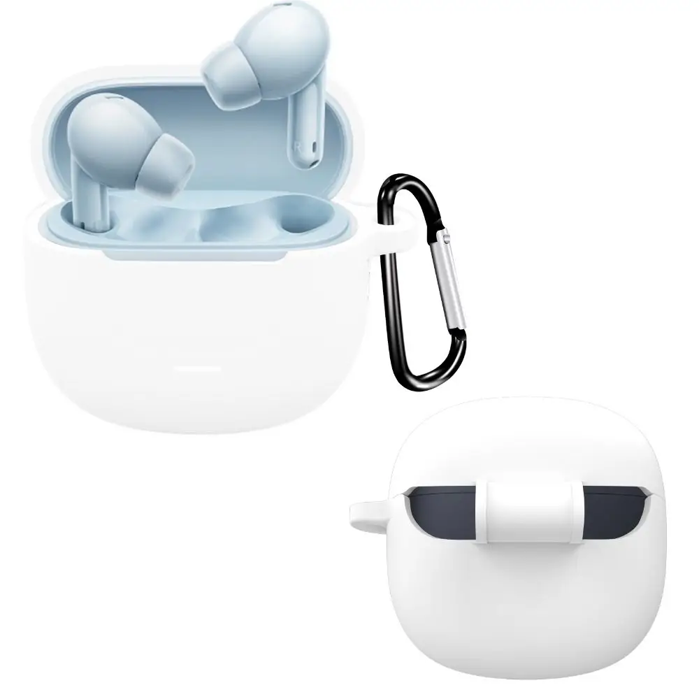 Silicone Protective Case Anti-Scratch Shockproof Protector With Hook Headphone Accessories Cover Shell for Redmi Buds 6 lite