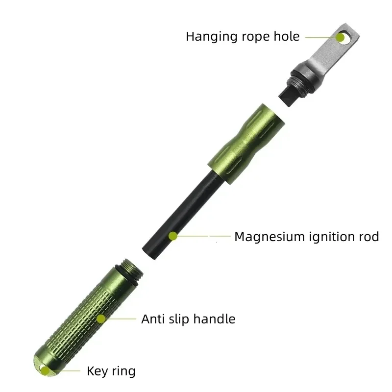 Outdoor Survival Waterproof Lighter Portable Outdoor Adventure Survival Camping Ignition Tool Cigarette Accessories Men's Gift