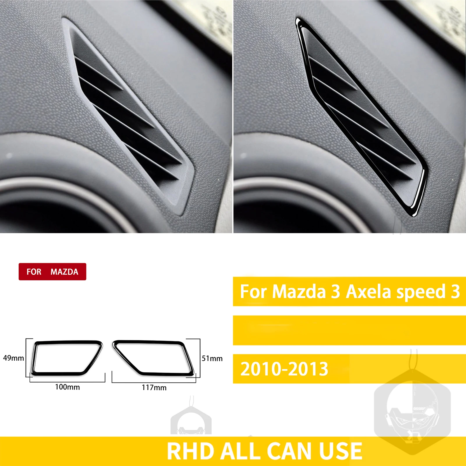 Demist air vent RHD