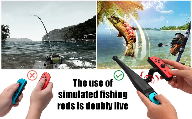 Fishing Rod Grip Compatible with Nintendo Switch OLED/Switch Joy