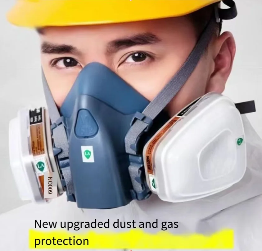 7502 Half Mask Dust Gas Mask 7502 Respirator Chemical Paint Spray Pesticide Filter Widely Use Protection